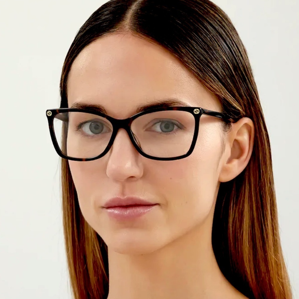 NEW GUCCI GG0025O 001 BLACK AUTHENTIC EYEGLASSES FRAME